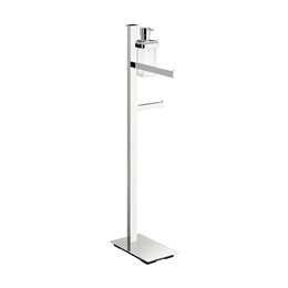 Serviteur WC multifonctions UNITS, verre et laiton, droite_P1