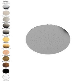 Pomme de douche plafond à encastrer ronde Ø 44 cm, jet pluie