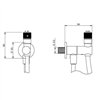 Schéma technique kit douchette nettoyage cuvette WC avec robinet d'arrêt