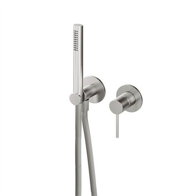 Parties externes mitigeur encastré inox 40MM + kit douchette (2 trous)