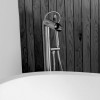 Mitigeur baignoire au sol PURE, inox brossé_D1