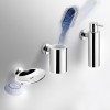 Accessoires salle de bain muraux design PLUS, laiton chromé_A1