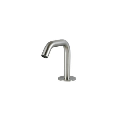 Bec lavabo à poser en inox brossé design 40MM, col "U" fixe haut 11 cm