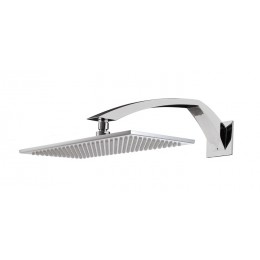 Pomme de douche 26x36 cm avec bras mural design ARCHE, chromé_P1