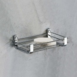 Etagère de douche design 20x11 cm en lation chromé_P2