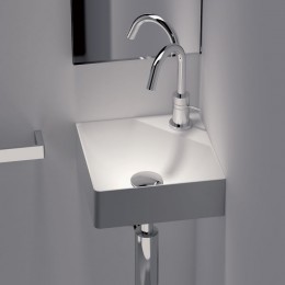 Lave-mains d'angle 30x30 cm FANCY en Solid Surface_P2