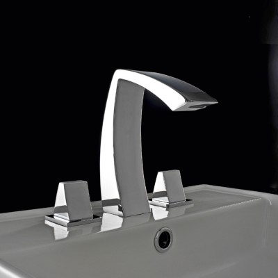 Mélangeur lavabo à poser 3 trous ARCHE + bonde