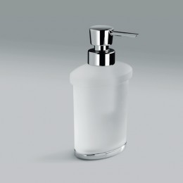 Distributeur de savon design LAND, 230 ml, verre et laiton_P1