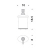 Distributeur de savon design LAND, 230 ml, verre et laiton