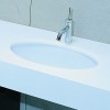Vasque ovale sous-plan DIANA 57x40 cm, céramique blanc brillant_P2