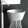 Vasque ronde à poser Ø43 cm design WIRE de Artceram, céramique, blanc brillant_P2