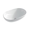 Vasque ovale à poser 70x44 cm LA CIOTOLA, céramique blanc brillant