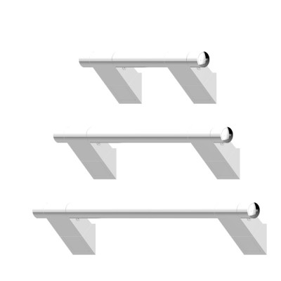 Barre d'appui droite 45° PMR 30 cm, 2 points de fixation, ONYX, inox chromé