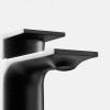 Mitigeur lavabo ou vasque design RAN de Treemme, hauteur personnalisable, laiton noir mat - D1