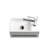 Lave-mains compact 33x18 cm + porte-serviettes, trou de robinet droite_D1