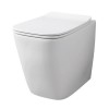 Cuvette WC sans bride à adosser design A16 de Artceram, sortie duale, céramique blanc brillant ou mat - P1