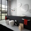 Cuvette WC sans bride à adosser design FILE 2.0 de Artceram, sortie duale, céramique blanc brillant ou mat - A2