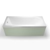 Baignoire encastrable REUSE, acrylique renforcée Cleargreen®, 4 dimensions (150-180 x 70-75 cm) - P1