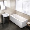 Tablier de baignoire avant, acrylique renforcé, blanc, 4 formats (150-180 x 54 cm) - A2