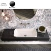 Vasque à encastrer 60x37 cm GIO EVOLUTION de Artceram, céramique noire - A1