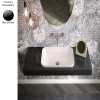Vasque rectangulaire semi-encastrée 43x37 cm GIO EVOLUTION, céramique noir mat