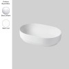 Vasque ovale à poser 60x40 cm design GIO EVOLUTION de Hidra, céramique blanche - P1