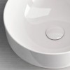Vasque ronde à poser Ø42 cm GIO EVOLUTION de Hidra, céramique blanc brillant_ D1