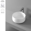 Vasque ronde à poser Ø35 cm design COGNAC de Artceram, céramique fine, blanc - P2