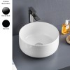 Vasque ronde à poser Ø35 cm design COGNAC de Artceram, céramique fine, noir
