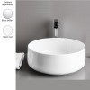 Vasque ronde à poser Ø42 cm design COGNAC de Artceram, céramique fine, blanc