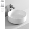 Vasque ronde à poser Ø42 cm design COGNAC de Artceram, céramique fine, blanc - P2