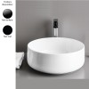 Vasque ronde à poser Ø42 cm design COGNAC de Artceram, céramique fine, noir