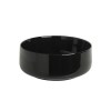 Vasque ronde à poser Ø42 cm design COGNAC de Artceram, céramique fine, noir brillant