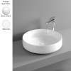 Vasque ronde à poser Ø48 cm design COGNAC de Artceram, céramique fine, blanc - P3