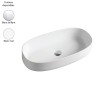 Vasque oblongue à poser 68x35 cm design COGNAC de Artceram, céramique fine, blanc - P1