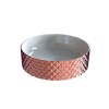 Vasque ronde à poser Ø44 cm design ROMBO de Artceram, céramique fine, or rose