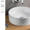 Vasque ronde à poser Ø44 cm ROMBO de Artceram, céramique fine blanc brillant_P2