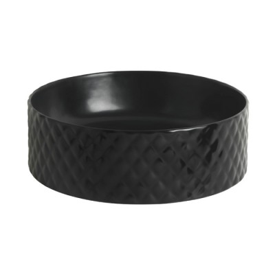 Vasque ronde à poser Ø44 cm ROMBO, céramique noire