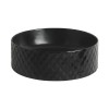 Vasque ronde à poser Ø44 cm design ROMBO, céramique fine noir mat_P1