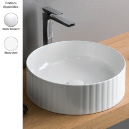 Vasque ronde à poser Ø44 cm MILLERIGHE de Artceram, céramique fine blanche
