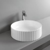 Vasque ronde à poser Ø44 cm MILLERIGHE de Artceram, céramique fine blanc mat_P2