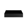 Vasque rectangulaire à poser 55x38 cm design SCALINO de Artceram, céramique fine, noir mat
