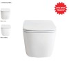Cuvette WC compacte suspendue A16 MINI, céramique blanche
