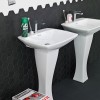 Colonne pour lavabo JAZZ de Artceram + lavabo, céramique, blanc brillant - A1