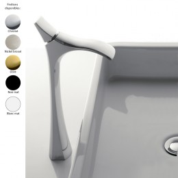 Mitigeur vasque design HEDO de Treemme, bec haut 22 cm, 5 finitions