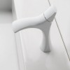 Mitigeur lavabo design HEDO de Treemme, bec haut 9 cm, laiton blanc mat
