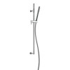 Set de douche design rond de Treemme : barre de douche et douchette, laiton chromé - P1