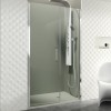 Paroi de douche réversible avec porte battante OPEN de GME, verre transparent, 70 à 145 cm_P2