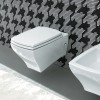 Cuvette WC suspendue design JAZZ de Artceram, céramique blanc brillant