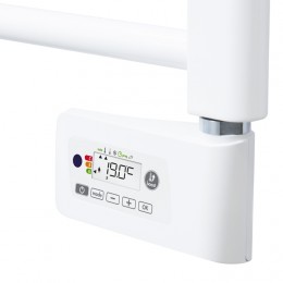 Thermostat électronique programmable TEC+ blanc pour sèche-serviettes électrique_P2
